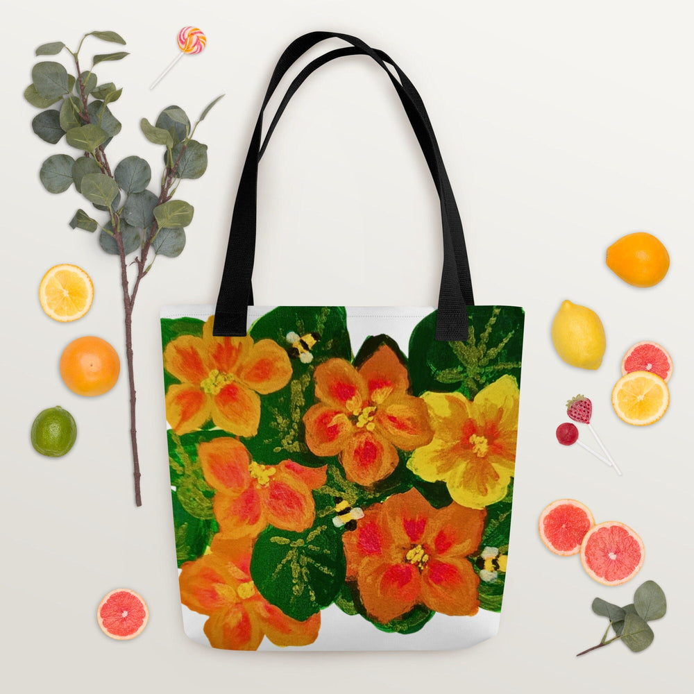 Orange floral tote bag,beach tote bag,nurse tote bag,farmers market bag,carry all,wildflower tote bag,daycare bag,nature lover bag