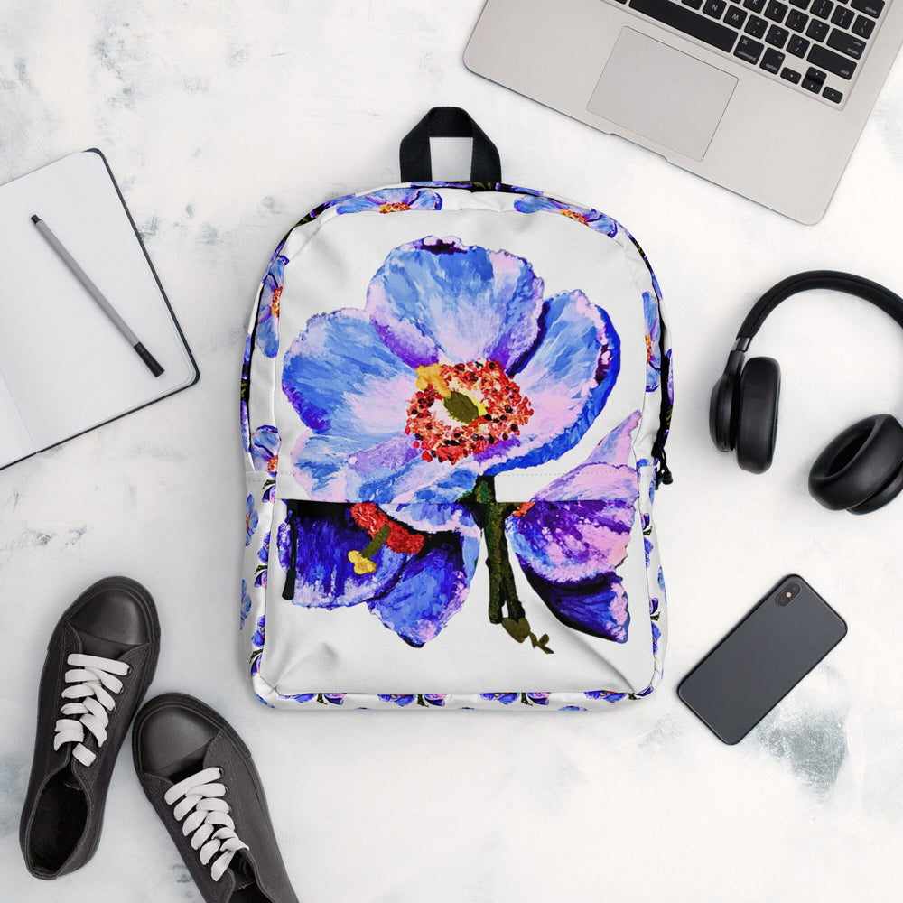 Morning glory backpack,back to school,floral backpack,wildflower backpack,botanical backpack,country backpack,hiking backpack,cute backpack