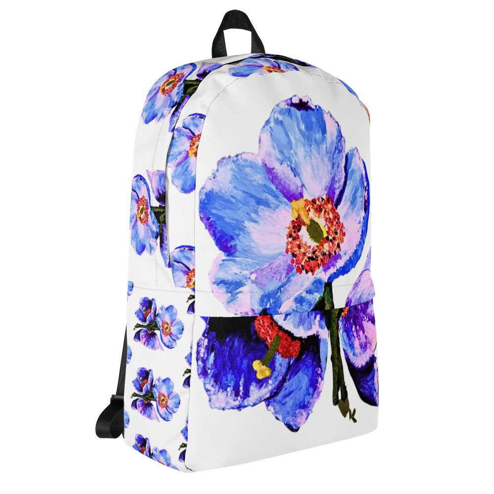 Morning glory backpack,back to school,floral backpack,wildflower backpack,botanical backpack,country backpack,hiking backpack,cute backpack