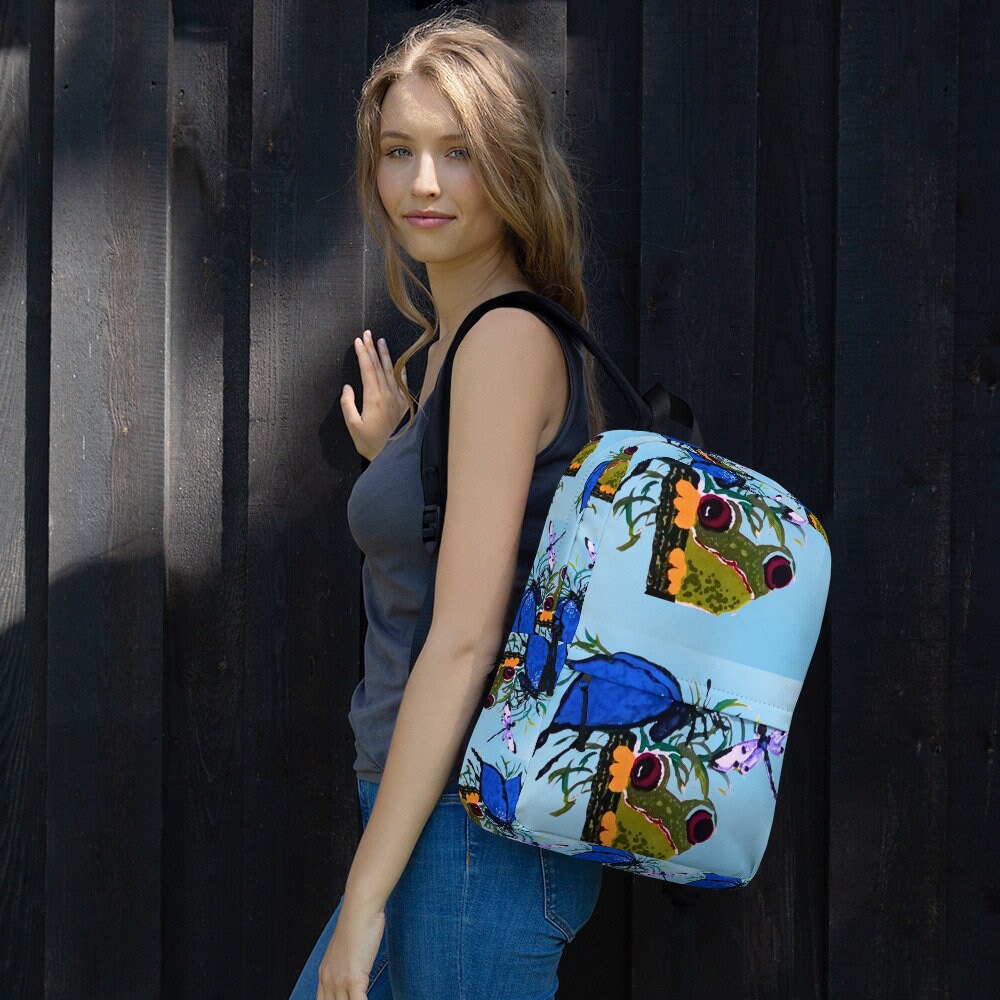 Frog backpack,back to school,college backpack,work backpack,cute backpack,country backpack,diaper bag,hiking backpack,cool backpack