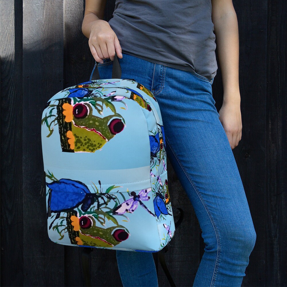 Frog backpack,back to school,college backpack,work backpack,cute backpack,country backpack,diaper bag,hiking backpack,cool backpack