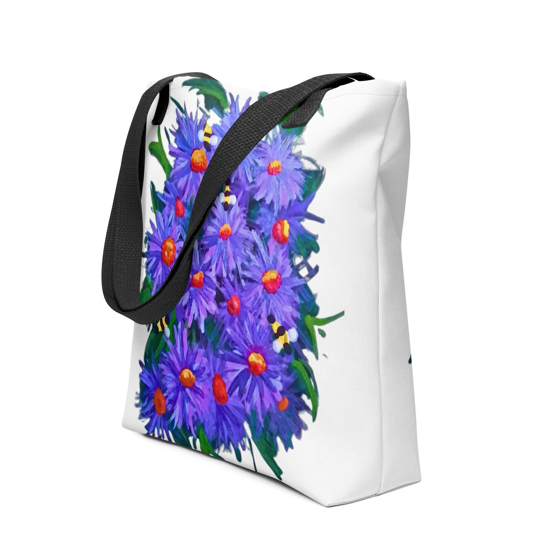 Asther flower tote bag,beach tote bag,nurse tote bag,farmers market bag,colorful tote bag,carry all,wildflower tote bag,nature lovers gift