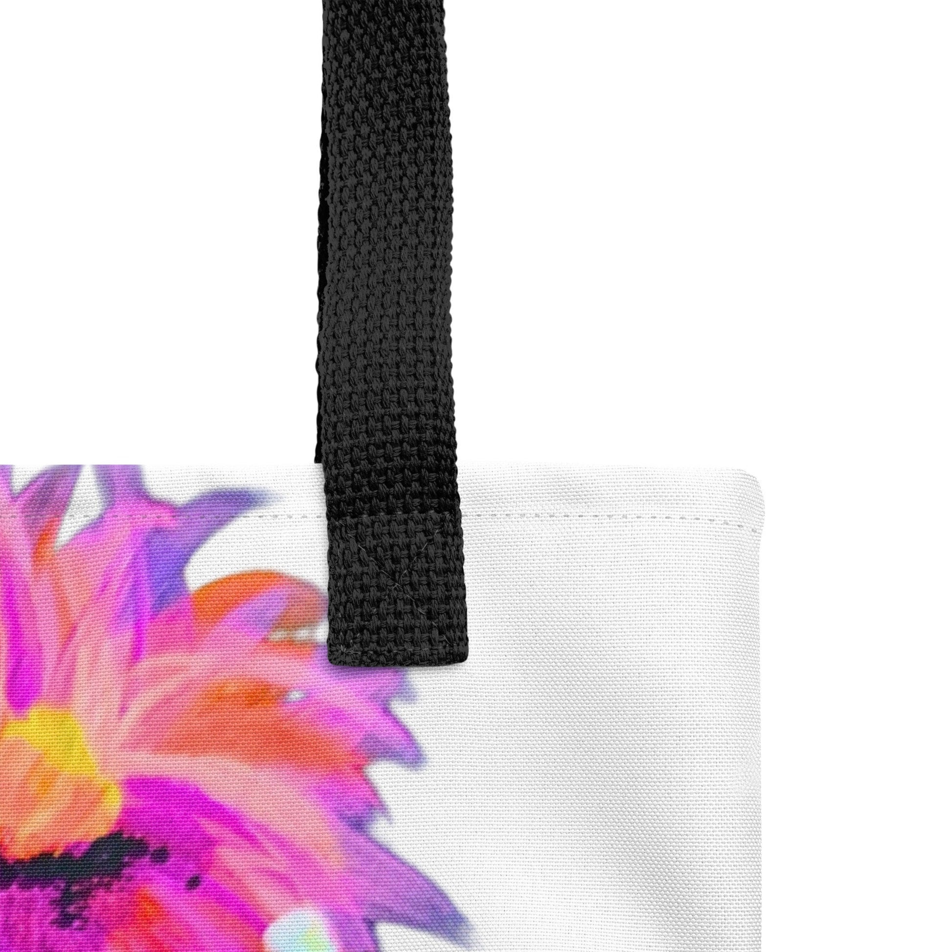 Pink wildflower reusable tote bag,nurse tote bag,beach tote bag,farmers market bag,carry all,nature lovers gift,college tote bag,unique tote