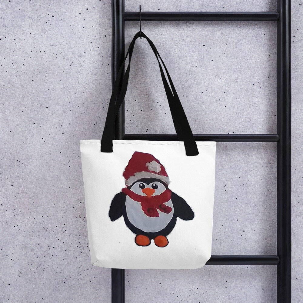 Penguin lovers tote bag,beach tote bag,nurse tote bag,farmers market bag,carry all,animal lover tote bag,work tote bag,college tote bag