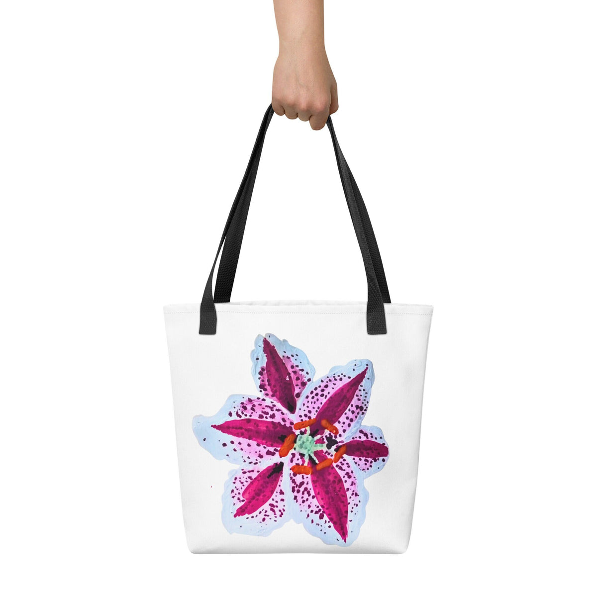 Tiger lily tote bag,beach tote bag,nurse tote bag,farmers market bag,wildflower tote bag,carry all,nature lovers tote bag,unique tote bag