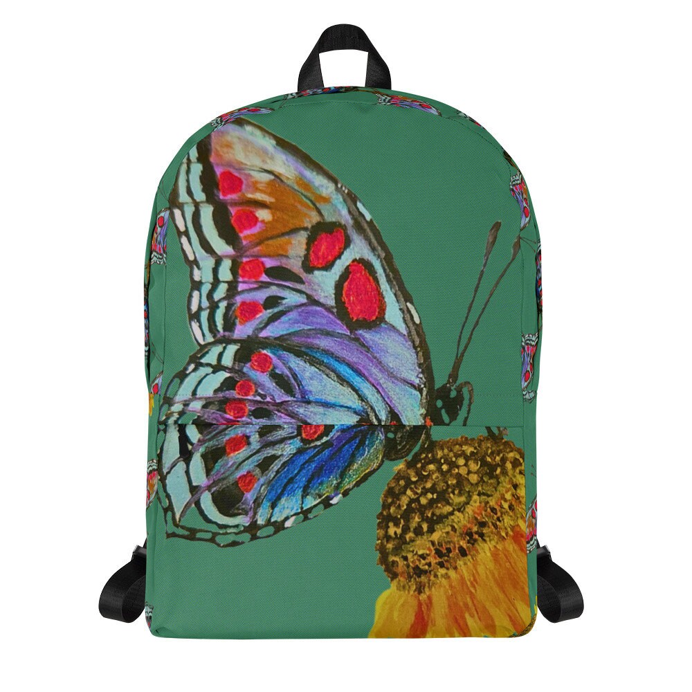 Butterfly lover backpack,back to school,college backpack,hiking backpack,flower diaper bag,country backpack,botanical backpack,cool backpack