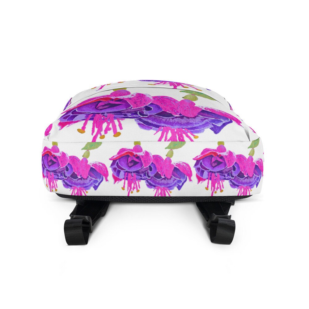 Pink floral backpack,back to school,college backpack,hiking backpack,botanical backpack,wildflower backpack,flower diaper bag,cute backpack