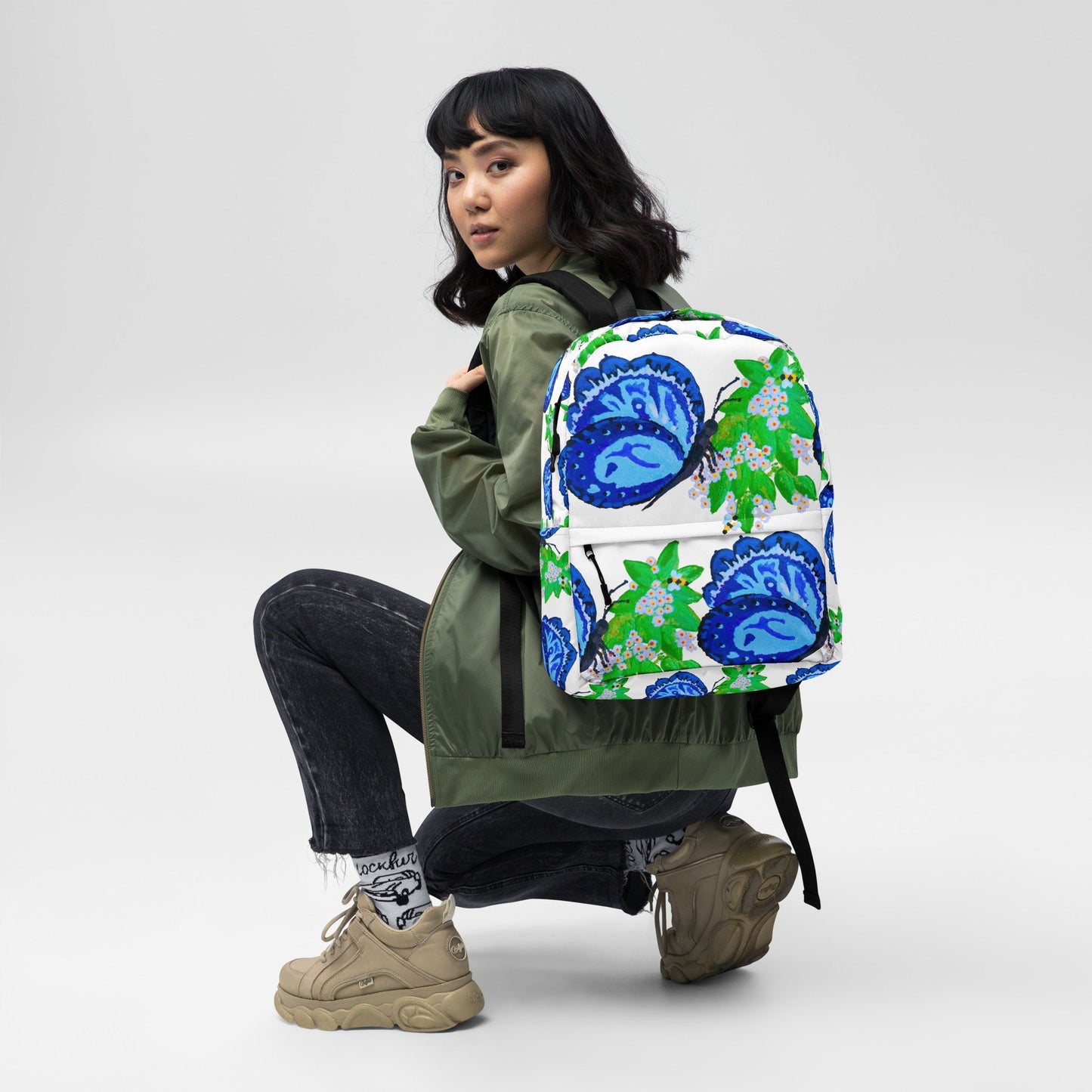 Butterfly Backpack,back to school,wildflower backpack,botanical backpack,country backpack,college backpack,hiking backpack,diaper bag