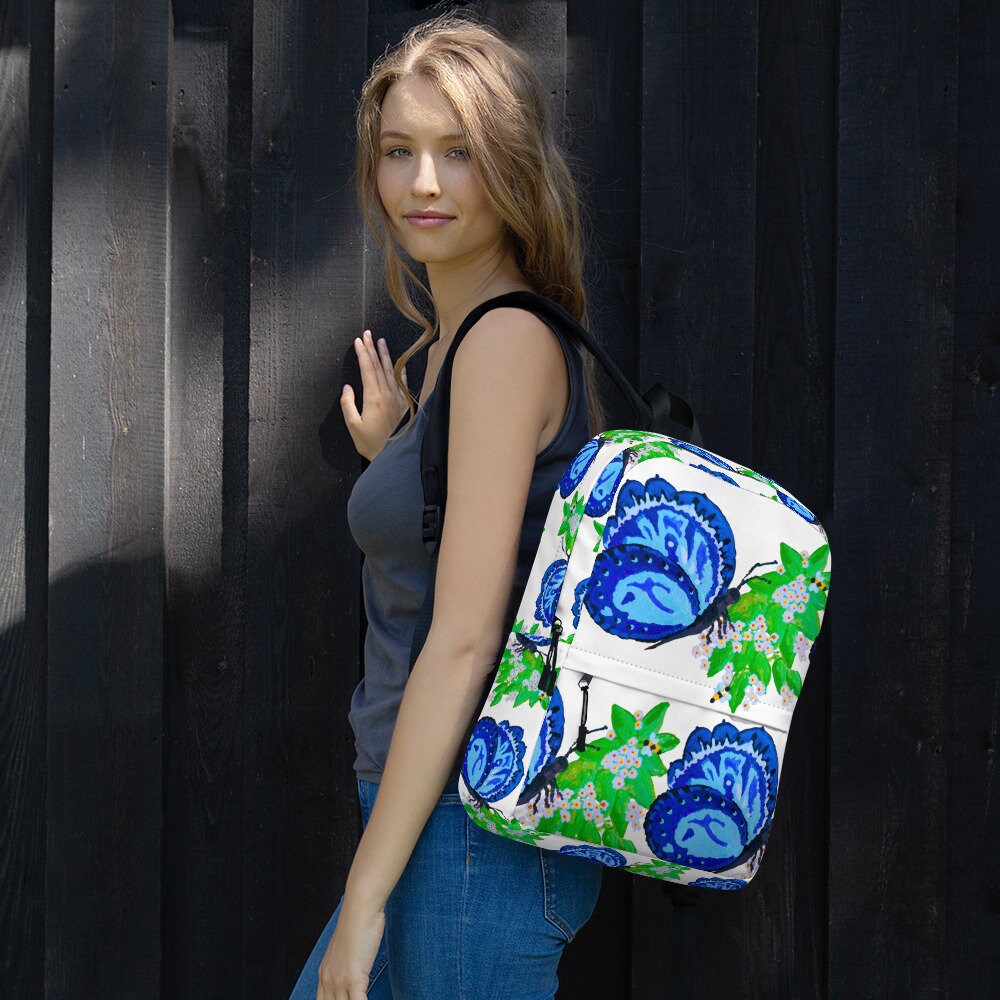 Butterfly Backpack,back to school,wildflower backpack,botanical backpack,country backpack,college backpack,hiking backpack,diaper bag