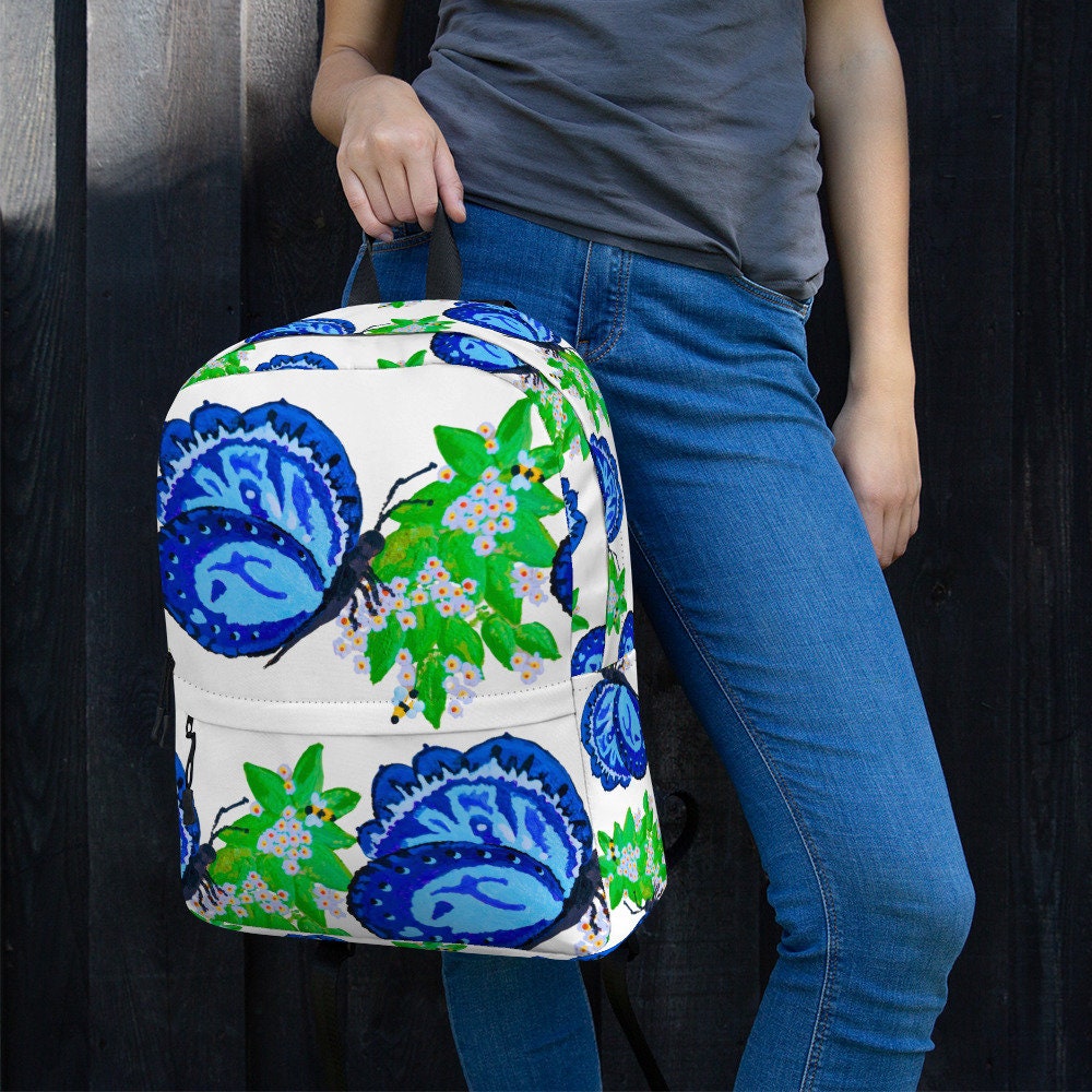 Butterfly Backpack,back to school,wildflower backpack,botanical backpack,country backpack,college backpack,hiking backpack,diaper bag