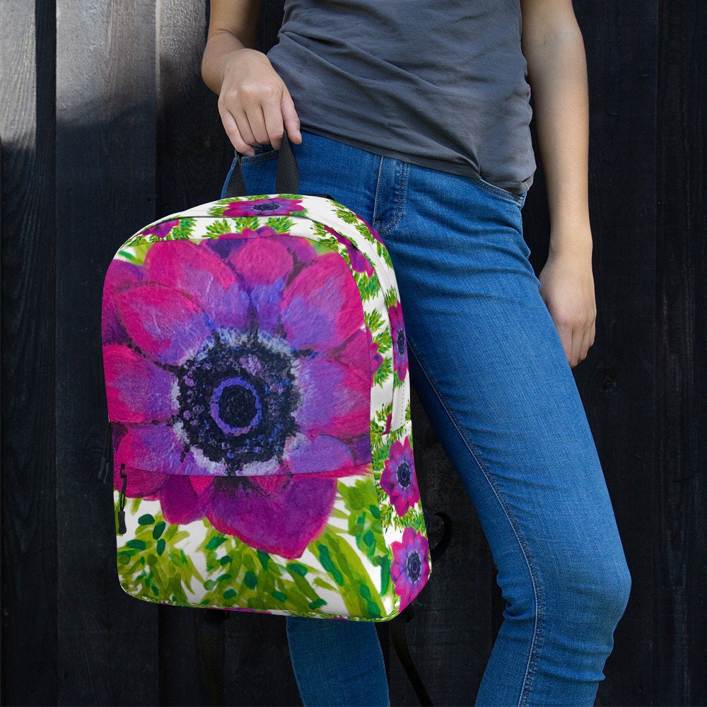 Aesthetic floral backpack,back to school,pink flower bag,college backpack,work backpack,hiking backpack,women&#39;s diaper bag,colorful backpack