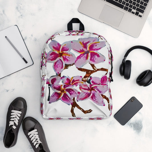 Cherry blossom backpack,back to school,college backpack,hiking backpack,botanical backpack,country backpack,aesthetic diaper bag,work bag