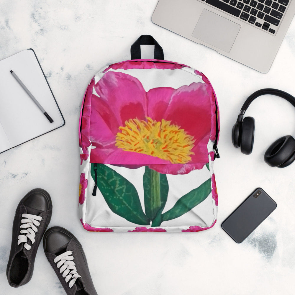 Colorful aesthetic botanical backpack,back to school,college backpack,hiking backpack,womens diaper bag,country backpack,work backpack