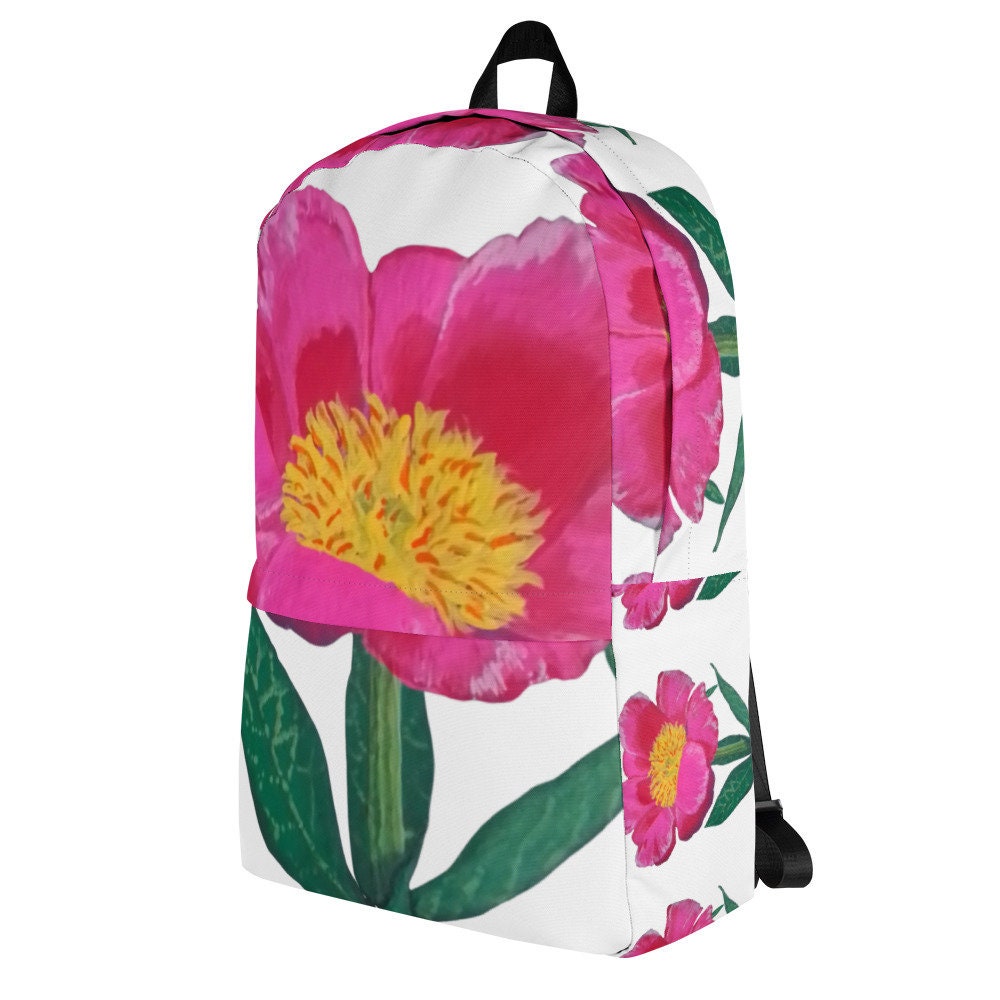 Colorful aesthetic botanical backpack,back to school,college backpack,hiking backpack,womens diaper bag,country backpack,work backpack