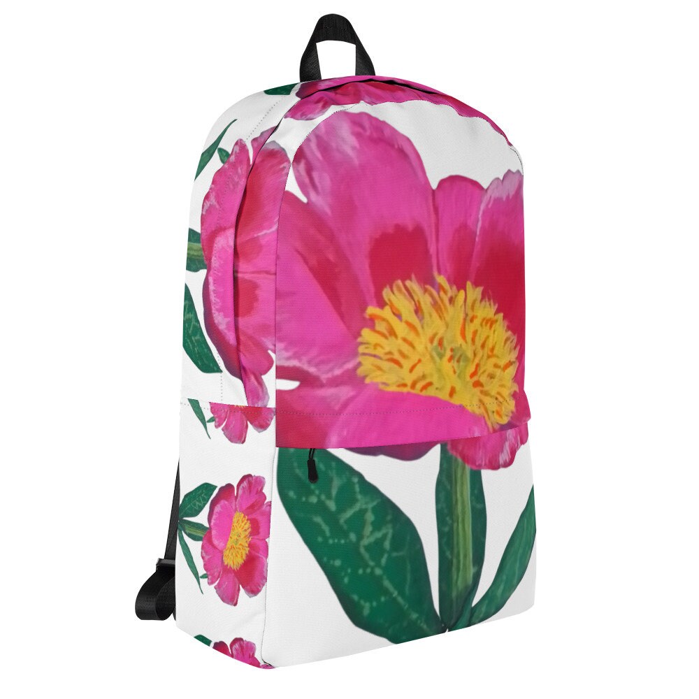 Colorful aesthetic botanical backpack,back to school,college backpack,hiking backpack,womens diaper bag,country backpack,work backpack