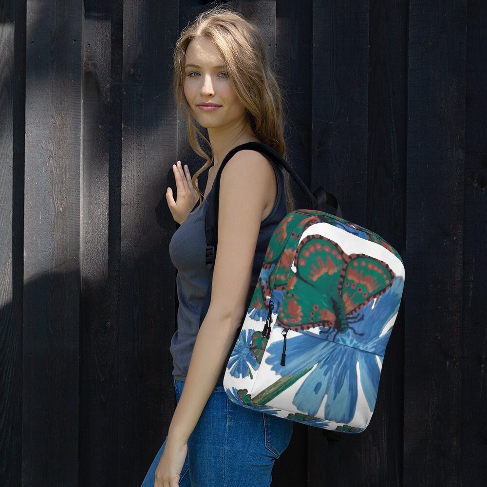 Butterfly lovers backpack,back to school,college backpack,work backpack,womens diaper bag,nature lover gift,botanical backpack,country bag