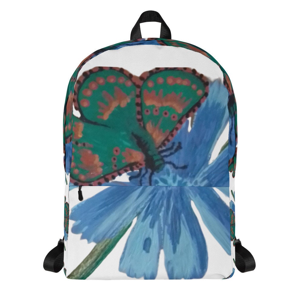 Butterfly lovers backpack,back to school,college backpack,work backpack,womens diaper bag,nature lover gift,botanical backpack,country bag