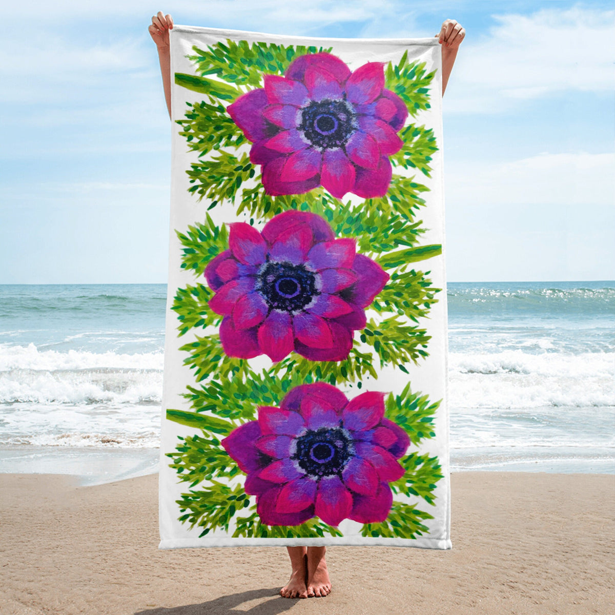 Pink floral beach towels,fall towels,housewares,decor,botanical towels,kids bath towels,premium towels,guest towels,colorful towels