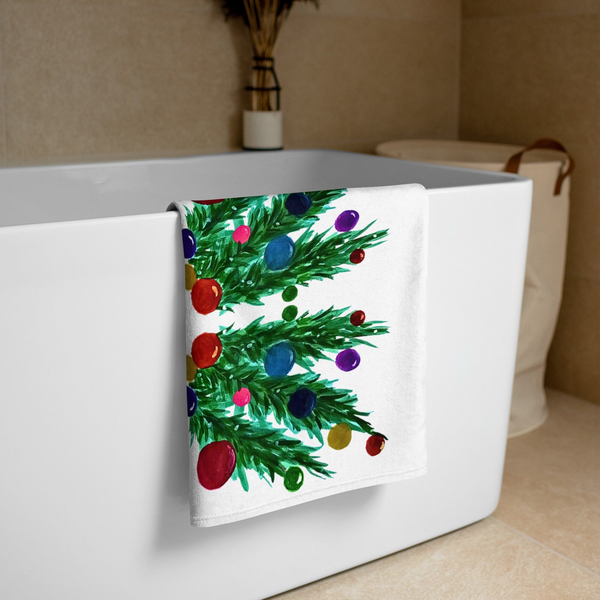 Christmas Tree Towel,fall towels,housewares,holiday decor,decor,beach towels,guest towels,botanical towels,christmas towels,holiday towels