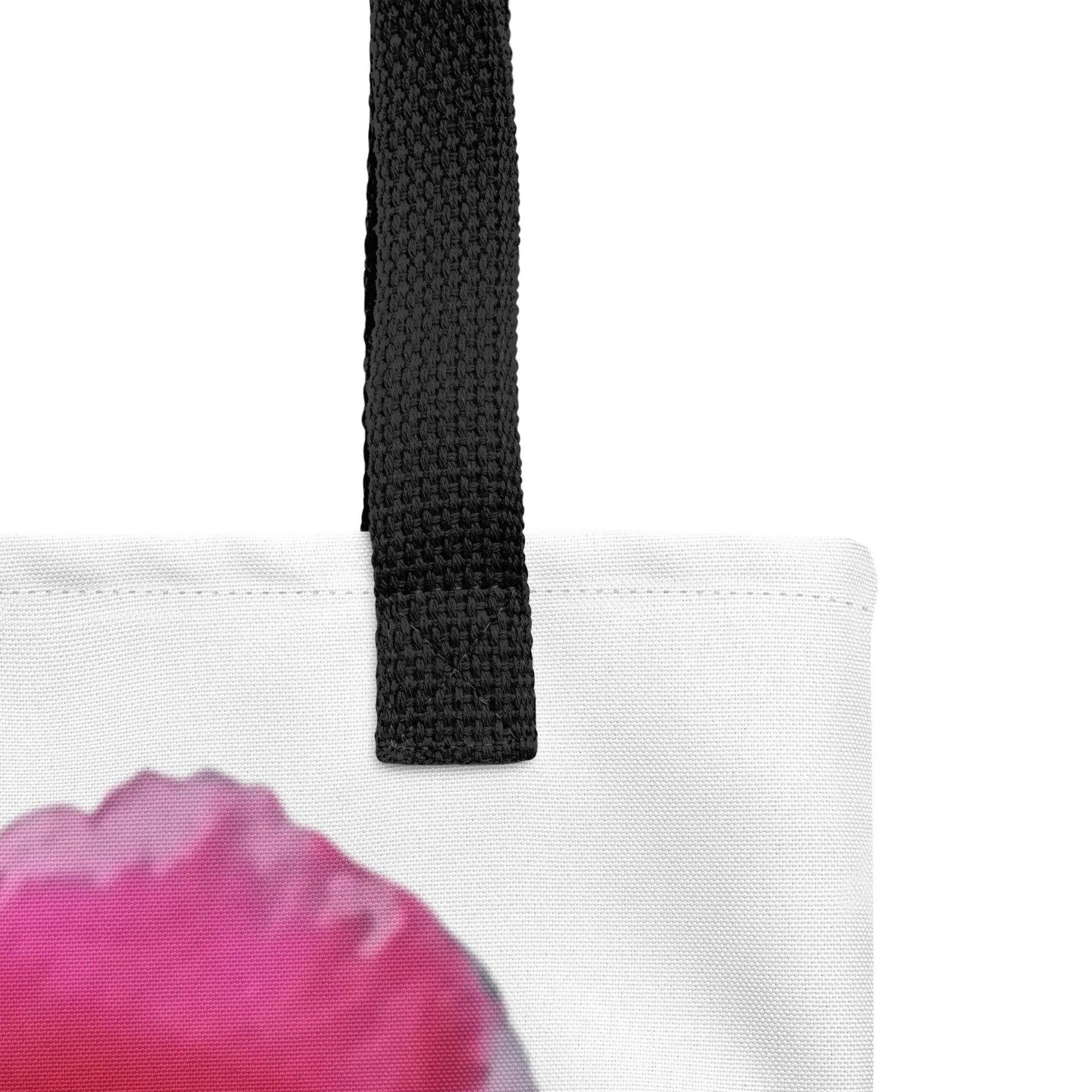 Pink flower tote bag,botanical tote bag,daycare bag,farmers market bag,unisex tote bag,beach tote bag,reusable tote,durable tote bag