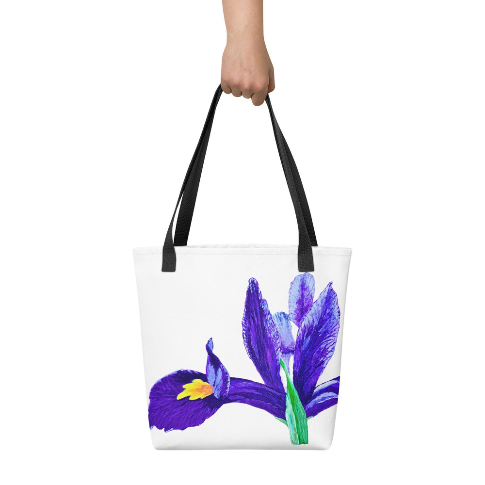 Iris reusable tote bag,beach tote bag,nurse tote bag,farmers market bag,carry all,wildflower tote bag,nature lover gift,flower tote bag