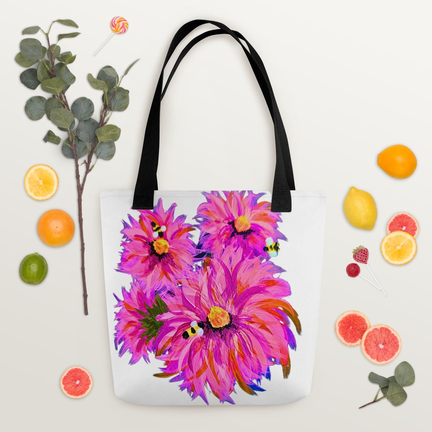 Pink wildflower reusable tote bag,nurse tote bag,beach tote bag,farmers market bag,carry all,nature lovers gift,college tote bag,unique tote