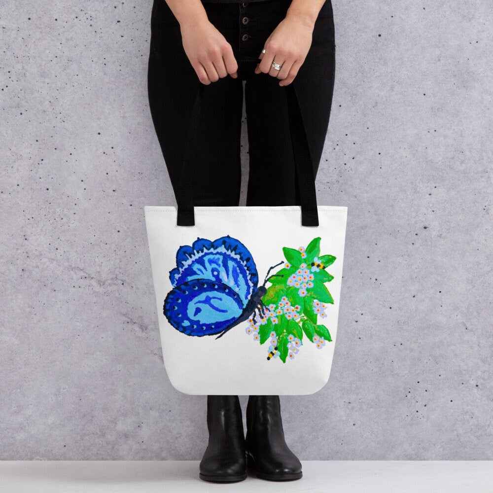 Nature lovers tote bag,beach tote bag,nurse tote bag,farmers market bag,carry all,butterfly lover tote bag,carry all,wildflower tote bag