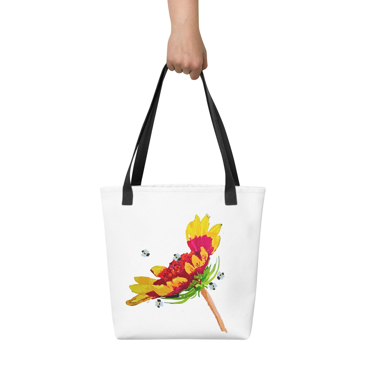 Reusable colorful flower tote bag,beach tote bag,nurse tote bag,farmers market bag,carry all,wildflower tote bag,daycare bag,nature lover