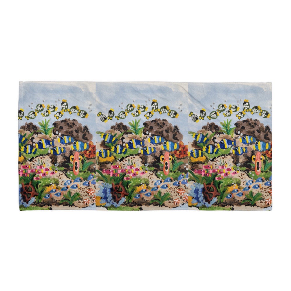 Ocean View Towel,fall towels,housewares,decor,guest towels,beach towels,kids bath towels,decorative towels,colorful towels