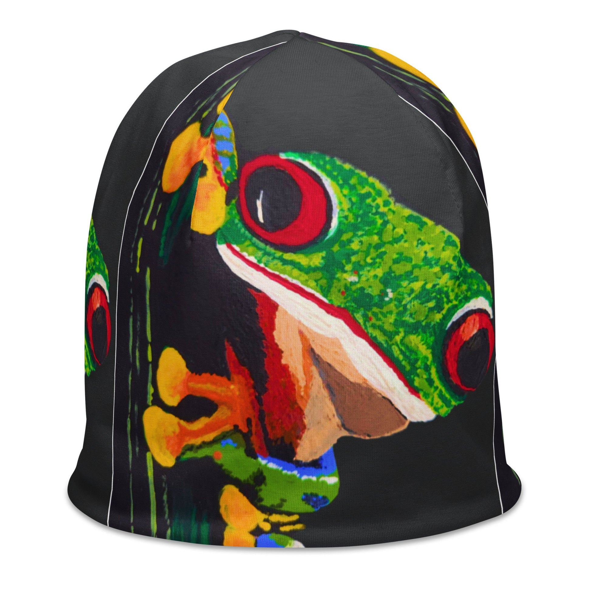 Green Frog Beanie,beanie hat,running hat,cancer hat,chemo beanie,ski hat,skull cap,slouch hat,soft beanie,unisex beanie,cute beanie