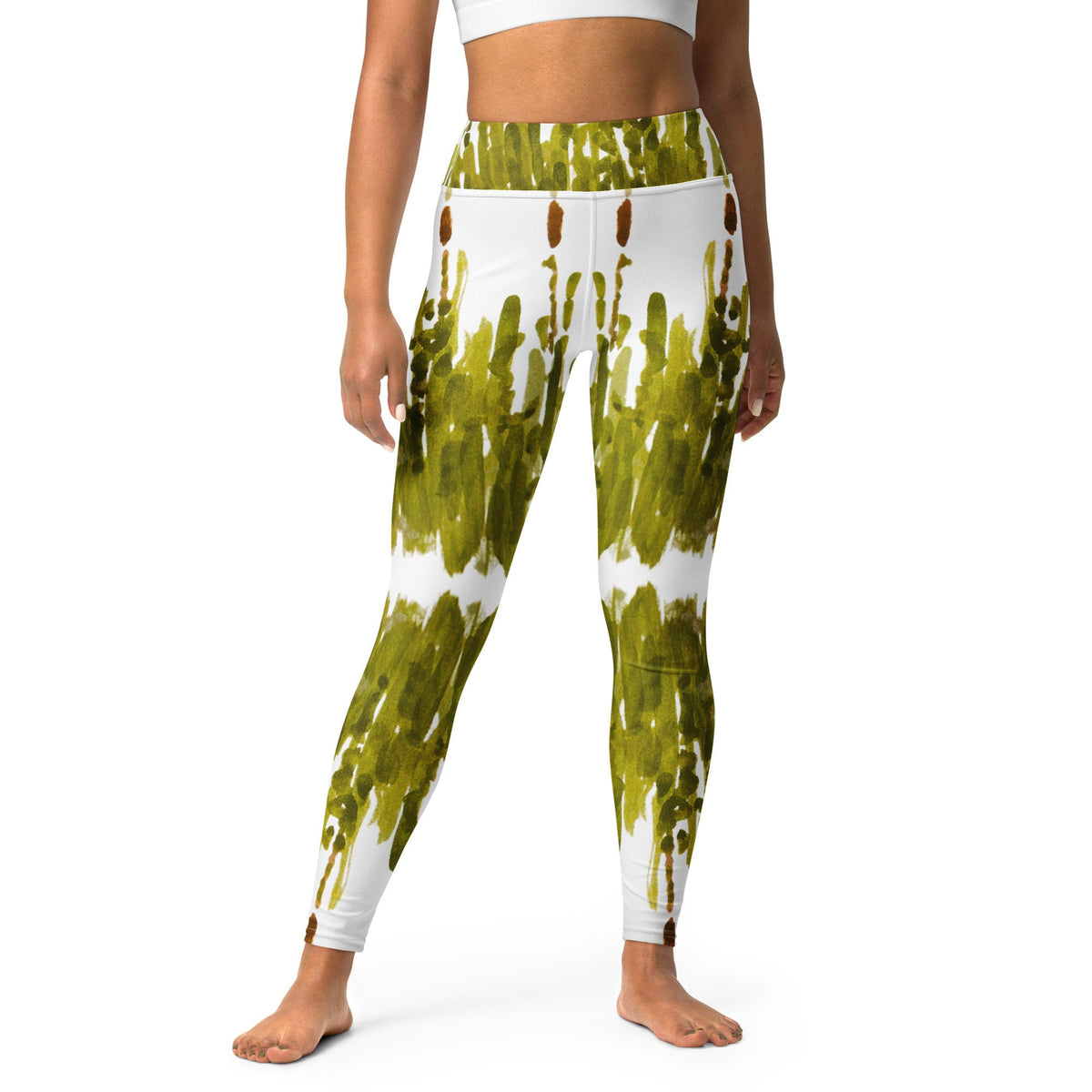 Cattail yoga leggings,high waist leggings,workout pants,gym leggings,fitness leggings,fun leggings,spandex leggings,activewear,floral leggin