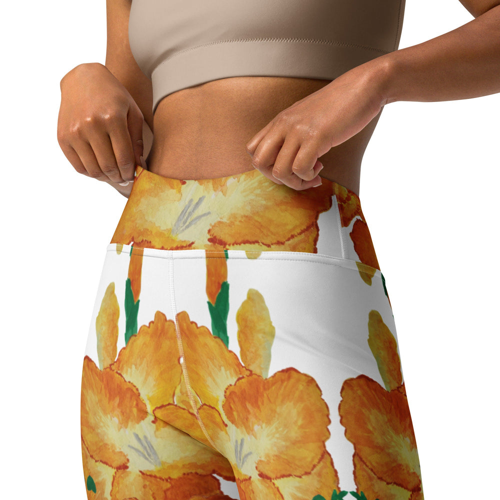 Gladiolus flower yoga leggings,fitness leggings,workout pants,gym leggings,spandex leggings,womens leggings,fun leggings,womens tights