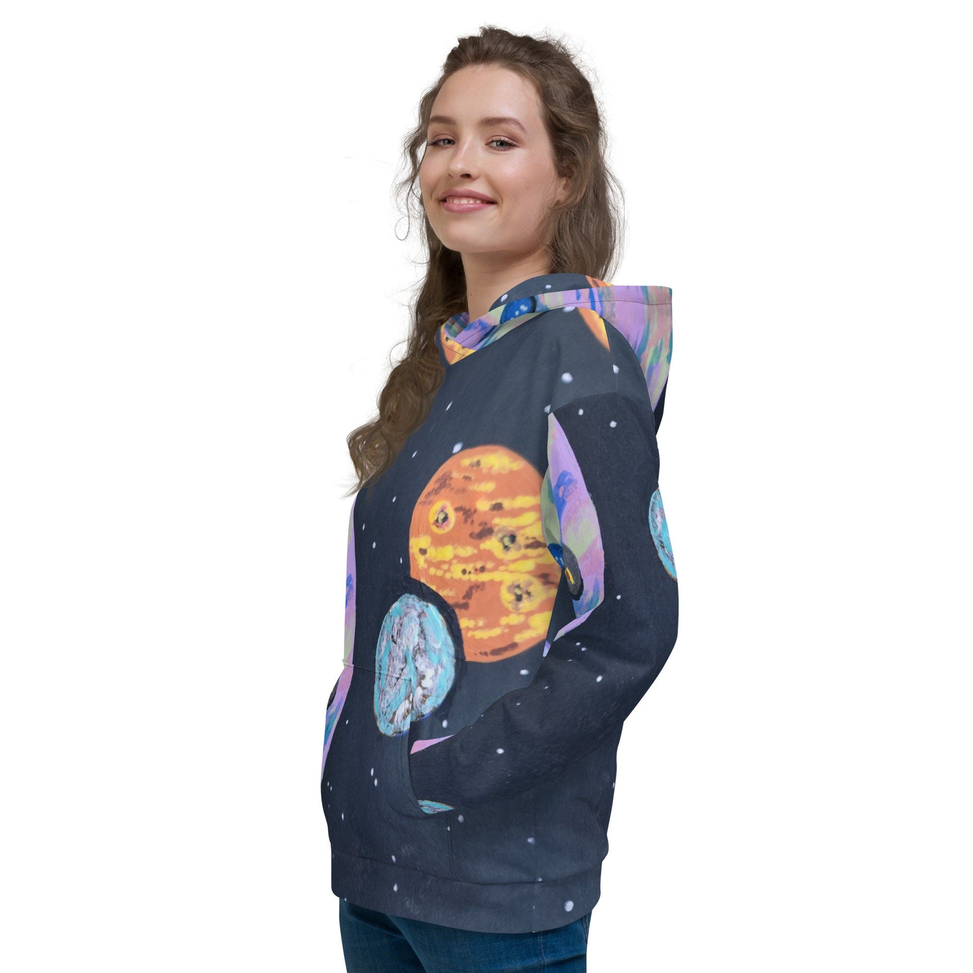 Space Unisex Hoodie,trendy hoodie,fall hoodie,beach hoodie,pullover hoodie,astronaut hoodie,fun hoodie