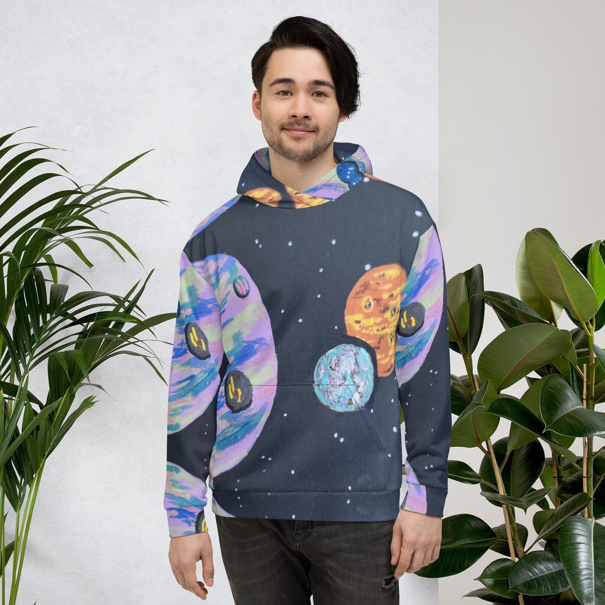 Space Unisex Hoodie,trendy hoodie,fall hoodie,beach hoodie,pullover hoodie,astronaut hoodie,fun hoodie