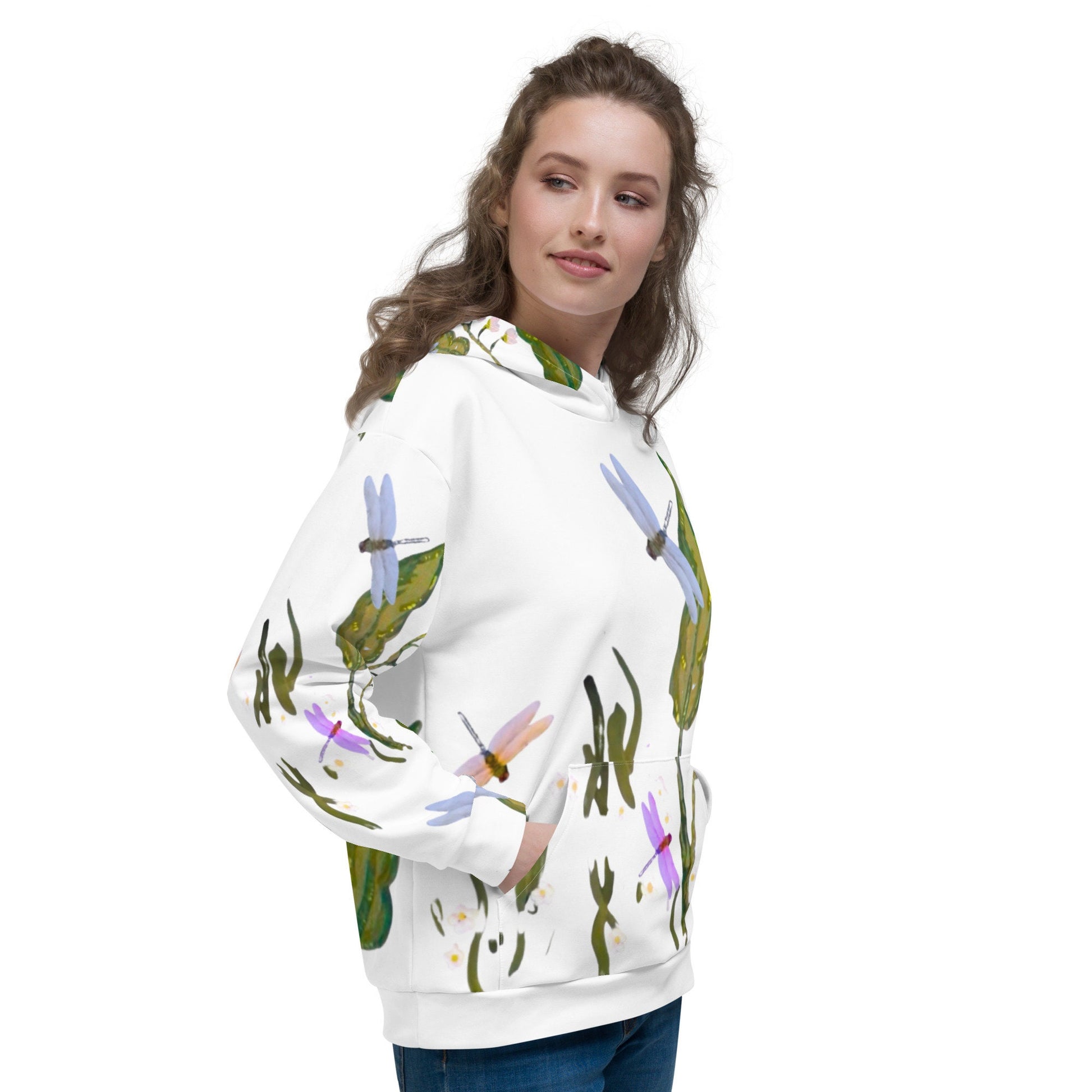 Dragonfly Unisex Hoodie,pullover hoodie,trendy hoodie,fall hoodie,dragonfly lovers gift,nature lovers gift,colorful hoodie