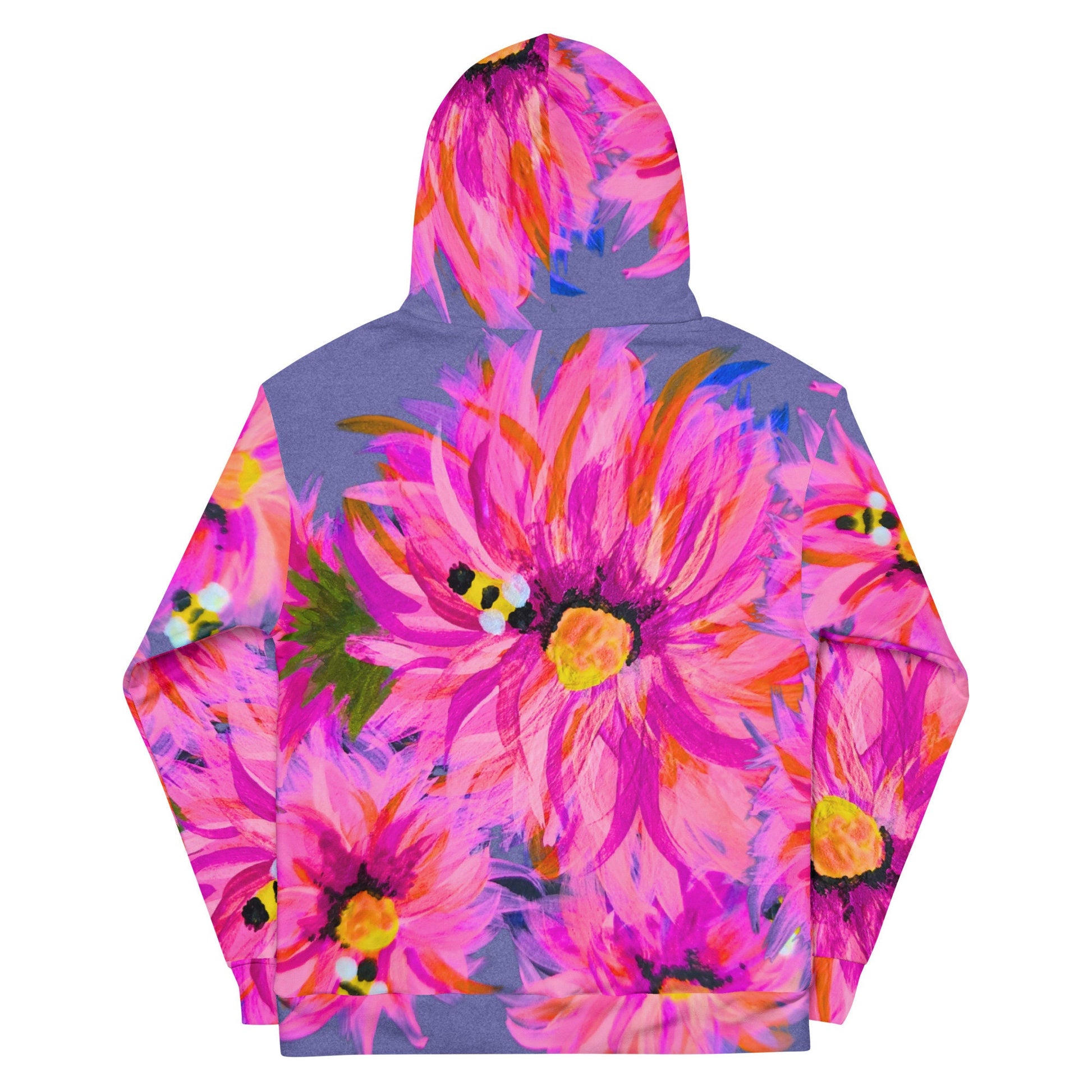 Fluffy Pink Floral Unisex Hoodie,pullover hoodie,trendy hoodie,fall hoodie,floral hoodie,nature lovers gift,flower lovers gift