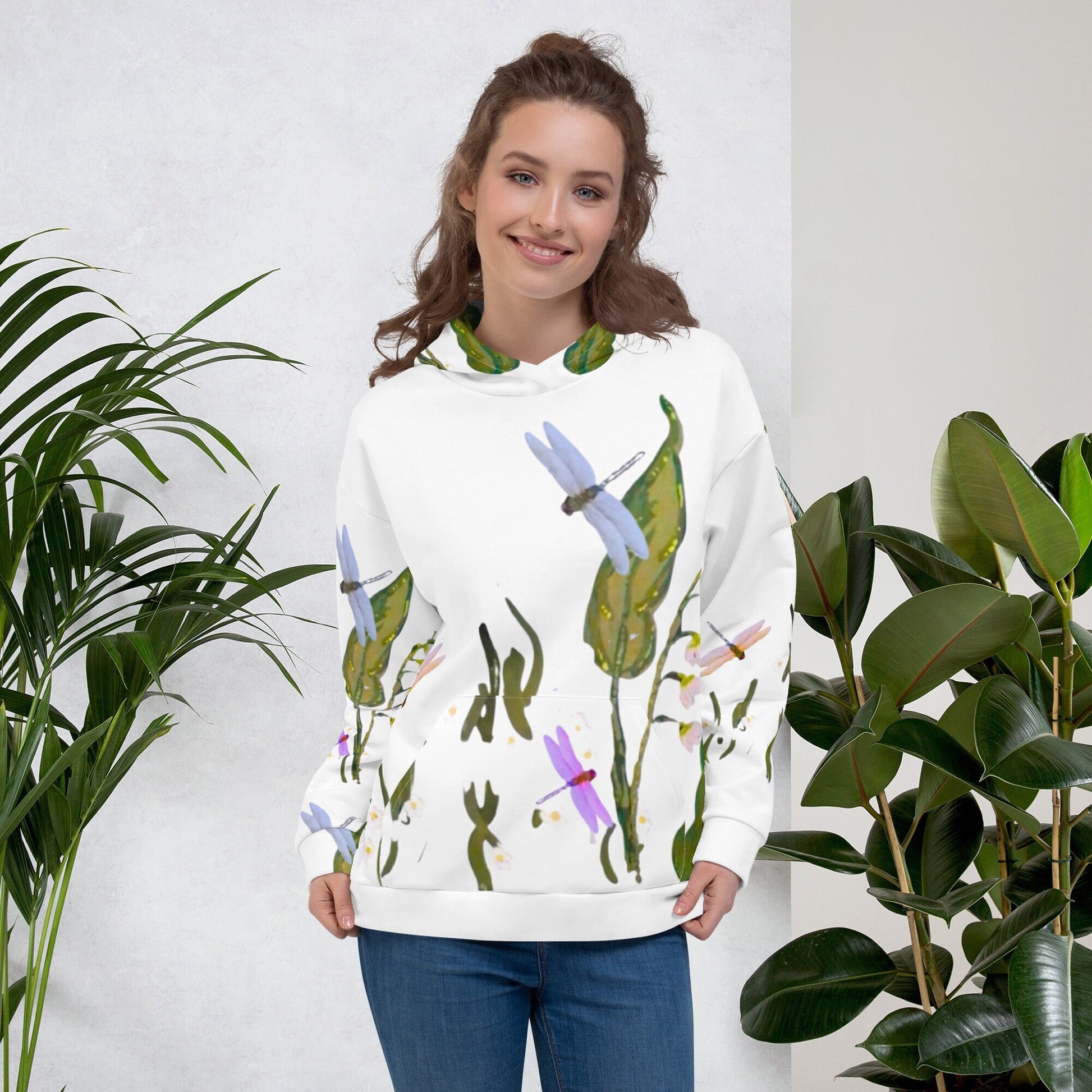 Dragonfly Unisex Hoodie,pullover hoodie,trendy hoodie,fall hoodie,dragonfly lovers gift,nature lovers gift,colorful hoodie