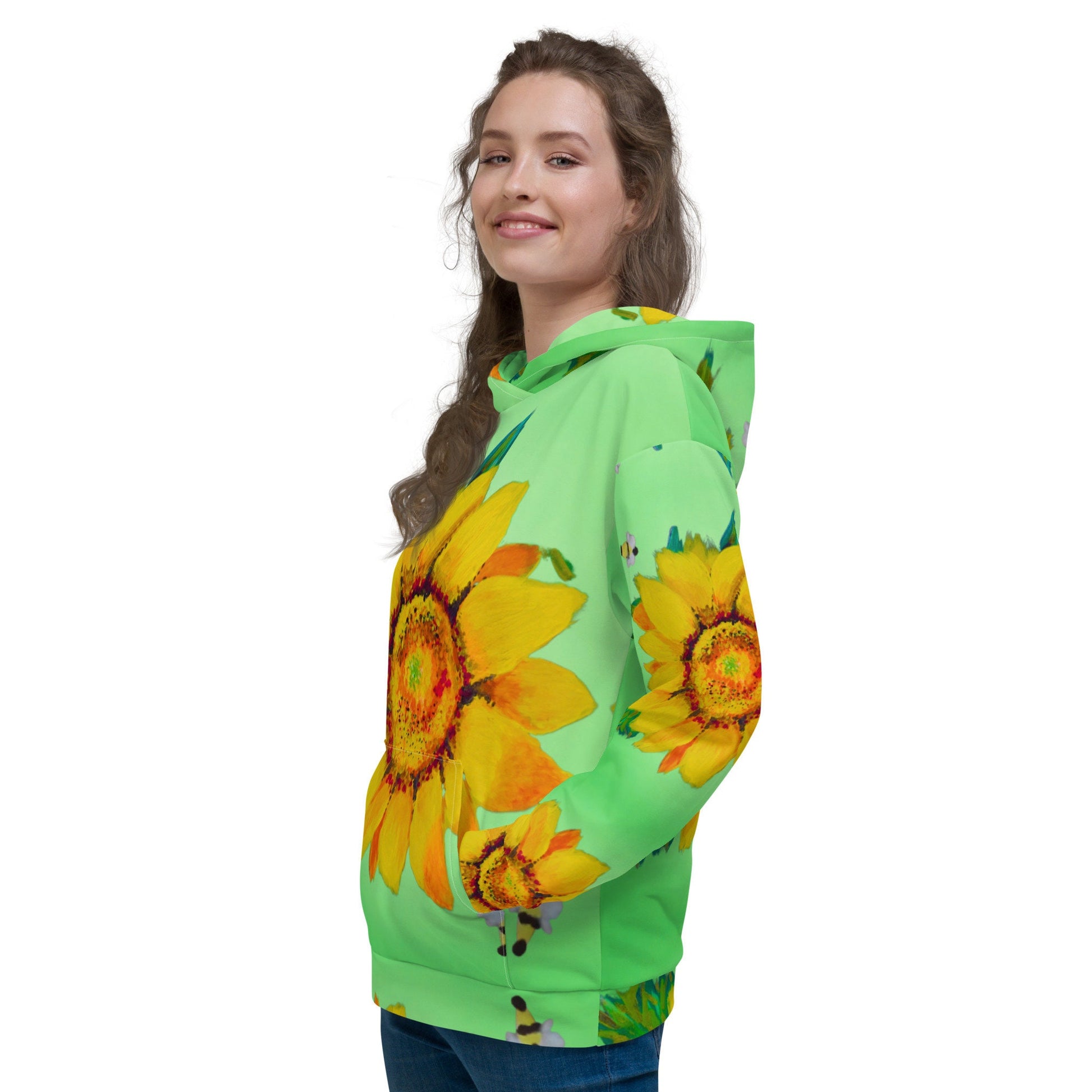Sunflower Unisex Hoodie,hoodie with pockets,yellow flower hoodie,pullover hoodie,fall hoodie,trendy hoodie,college hoodie,unique hoodie