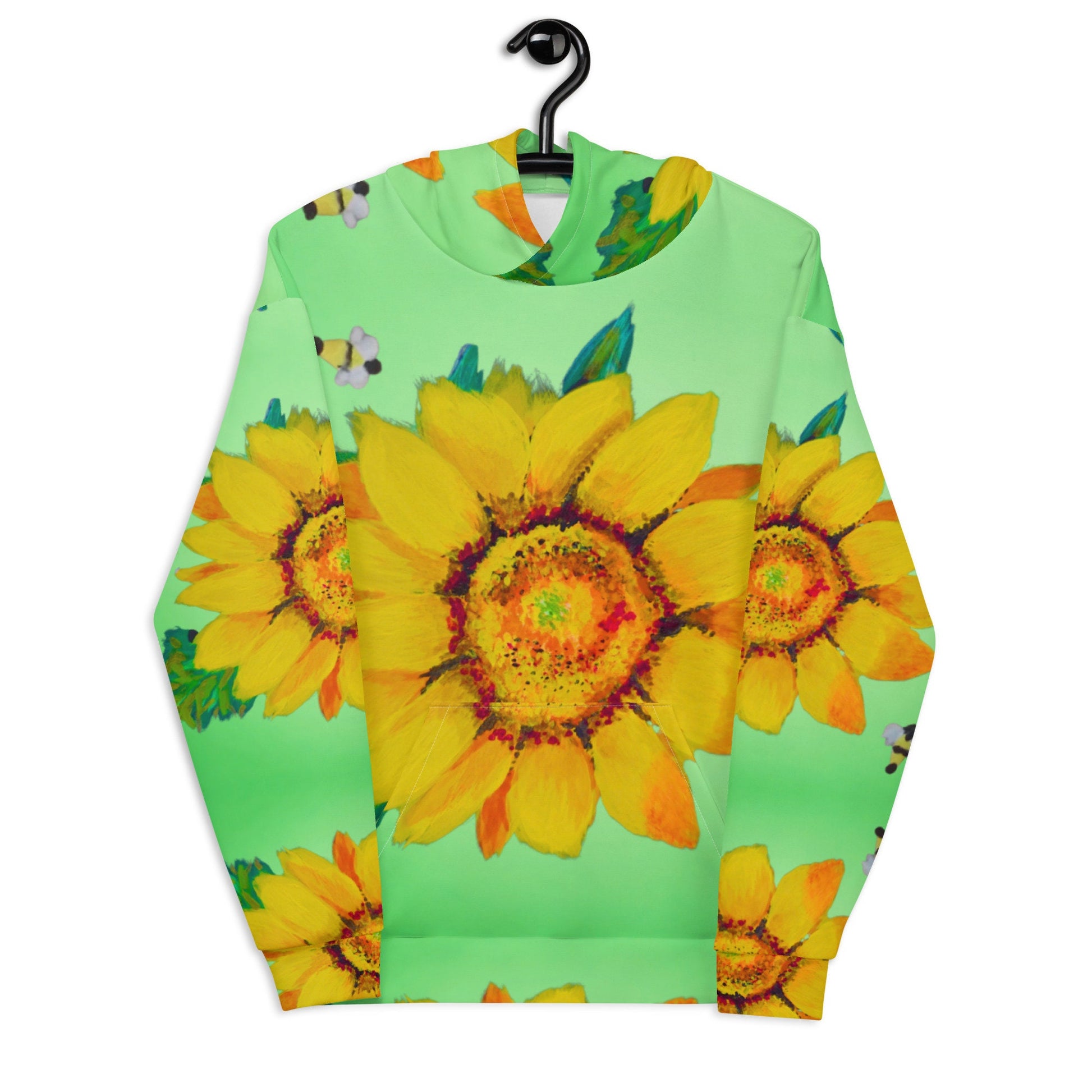 Sunflower Unisex Hoodie,hoodie with pockets,yellow flower hoodie,pullover hoodie,fall hoodie,trendy hoodie,college hoodie,unique hoodie