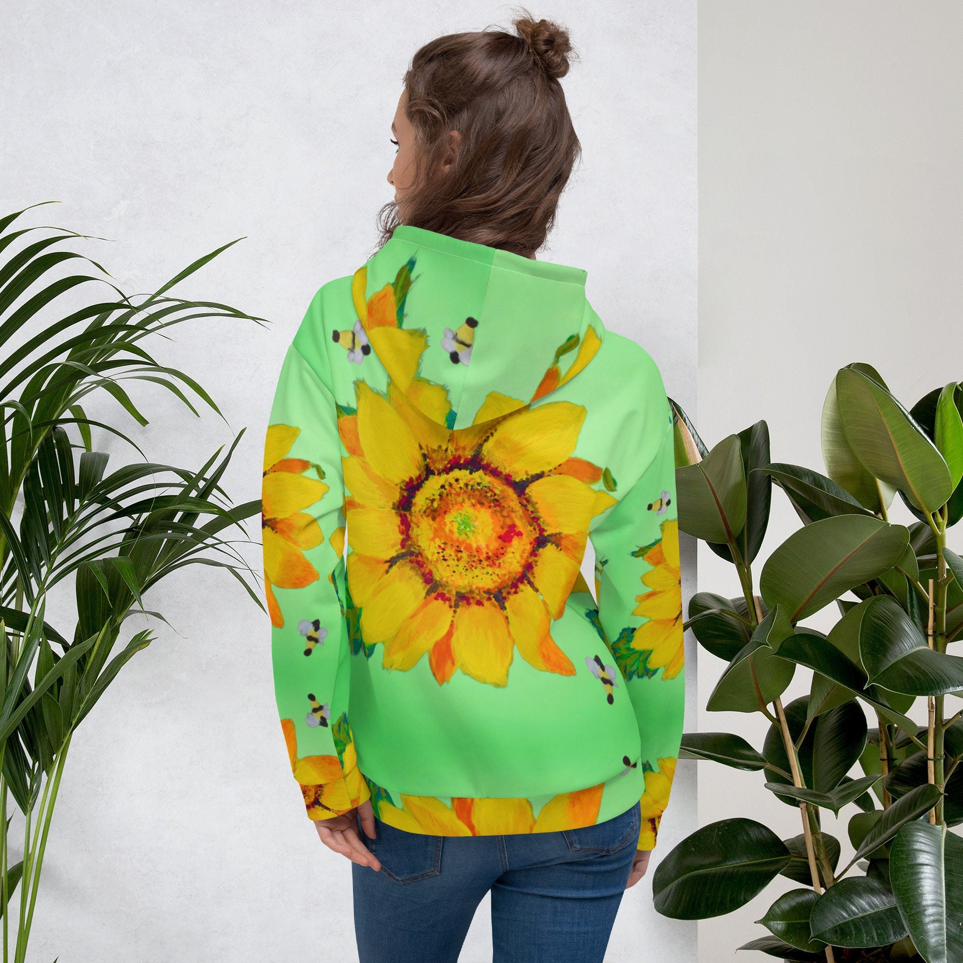 Sunflower Unisex Hoodie,hoodie with pockets,yellow flower hoodie,pullover hoodie,fall hoodie,trendy hoodie,college hoodie,unique hoodie
