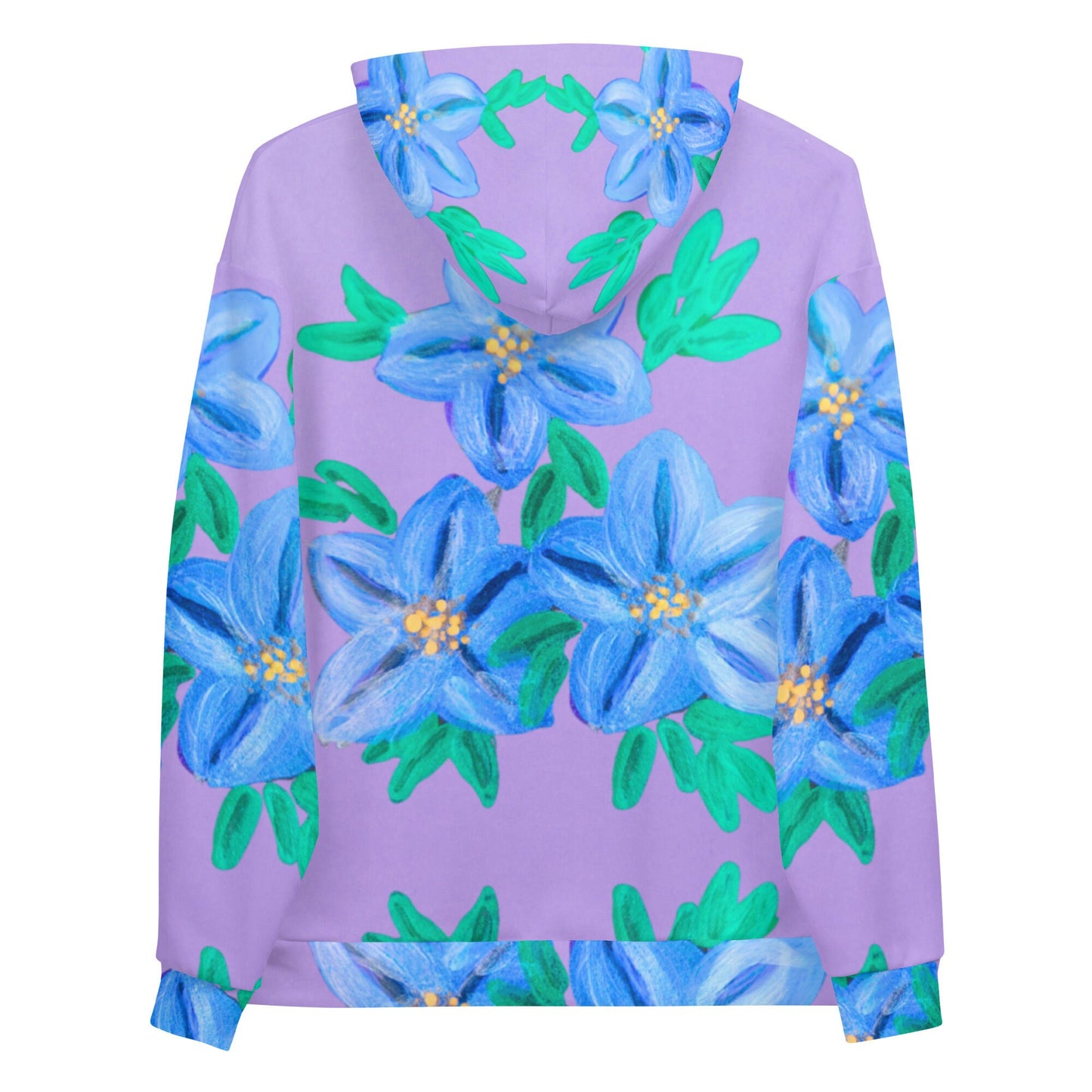 Forget Me Not Unisex Hoodie,floral hoodie,hoodie with pockets,pullover hoodie,trending hoodie,nature hoodie,plus size hoodie