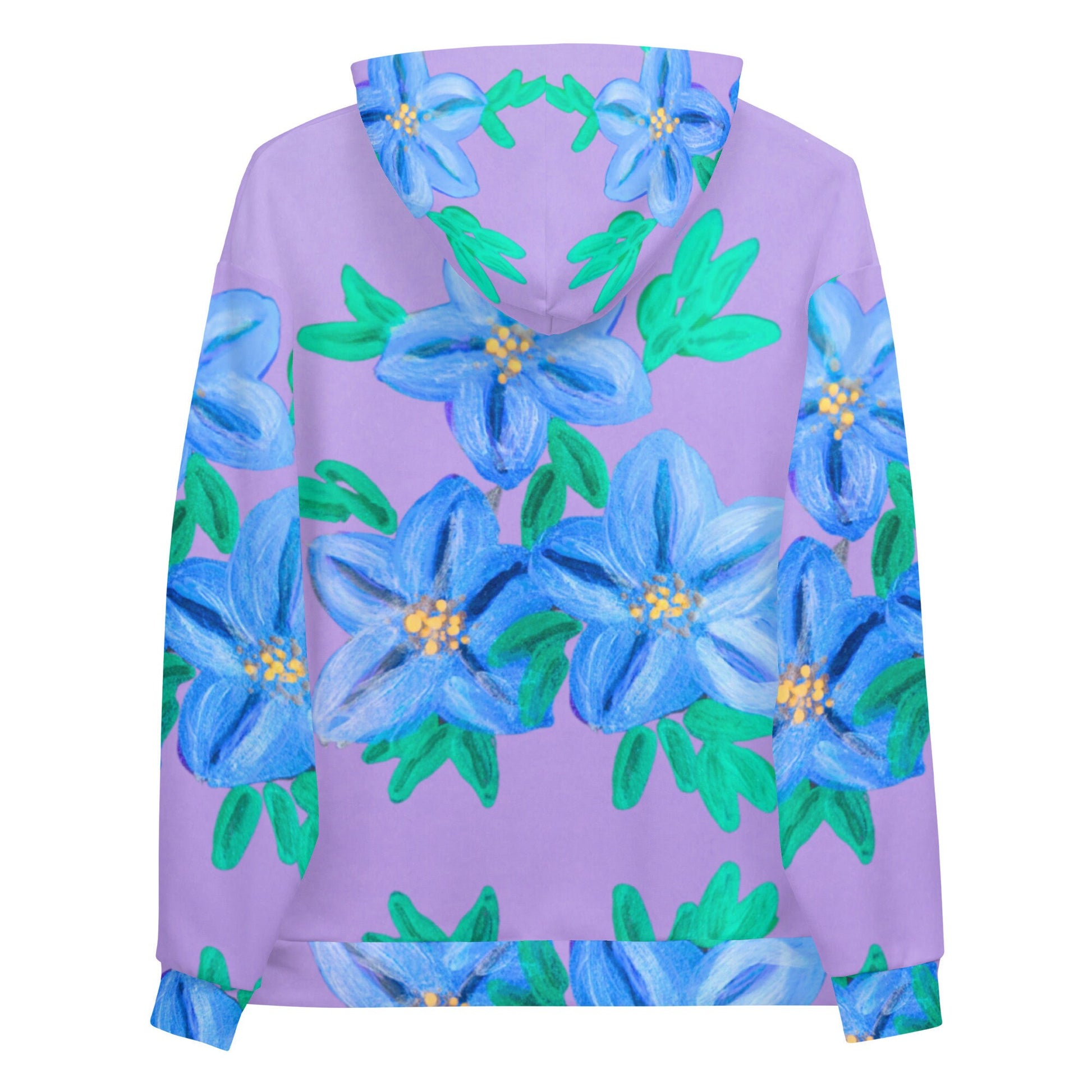 Forget Me Not Unisex Hoodie,floral hoodie,hoodie with pockets,pullover hoodie,trending hoodie,nature hoodie,plus size hoodie