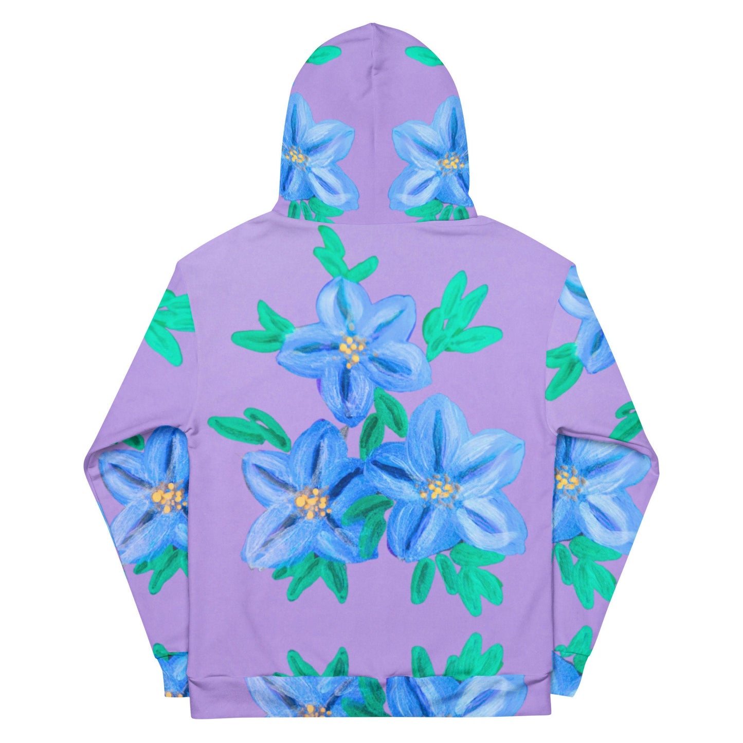 Forget Me Not Unisex Hoodie,floral hoodie,hoodie with pockets,pullover hoodie,trending hoodie,nature hoodie,plus size hoodie