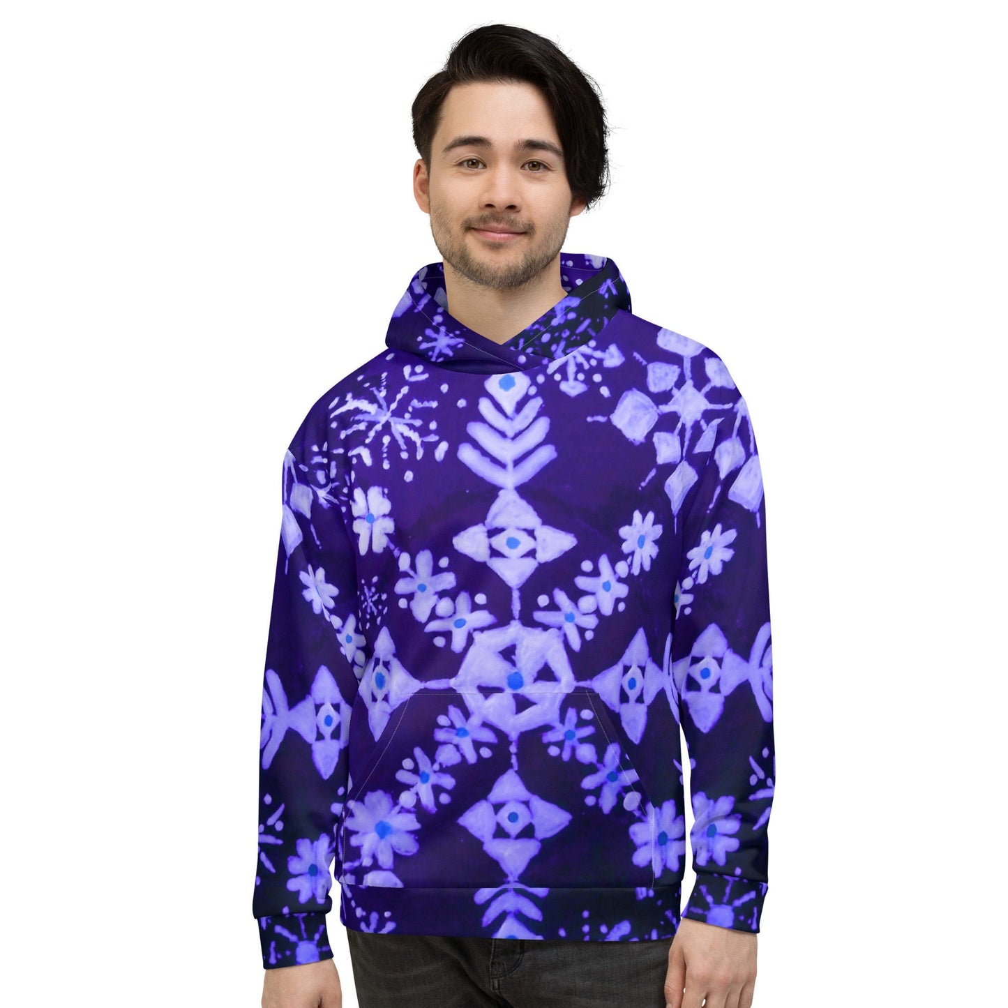 Winter Snowflake Unisex Hoodie,hoodie with pockets,fall hoodie,travel hoodie,plus size hoodie,street wear hoodie