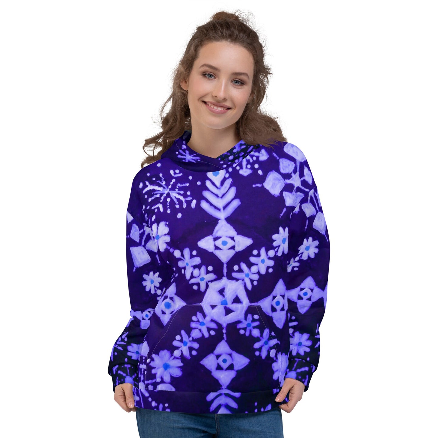 Winter Snowflake Unisex Hoodie,hoodie with pockets,fall hoodie,travel hoodie,plus size hoodie,street wear hoodie