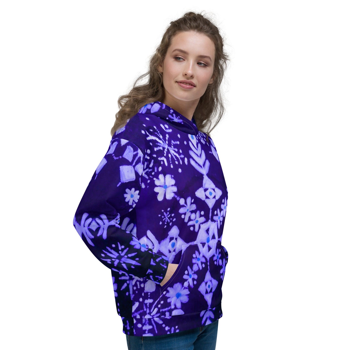 Winter Snowflake Unisex Hoodie,hoodie with pockets,fall hoodie,travel hoodie,plus size hoodie,street wear hoodie