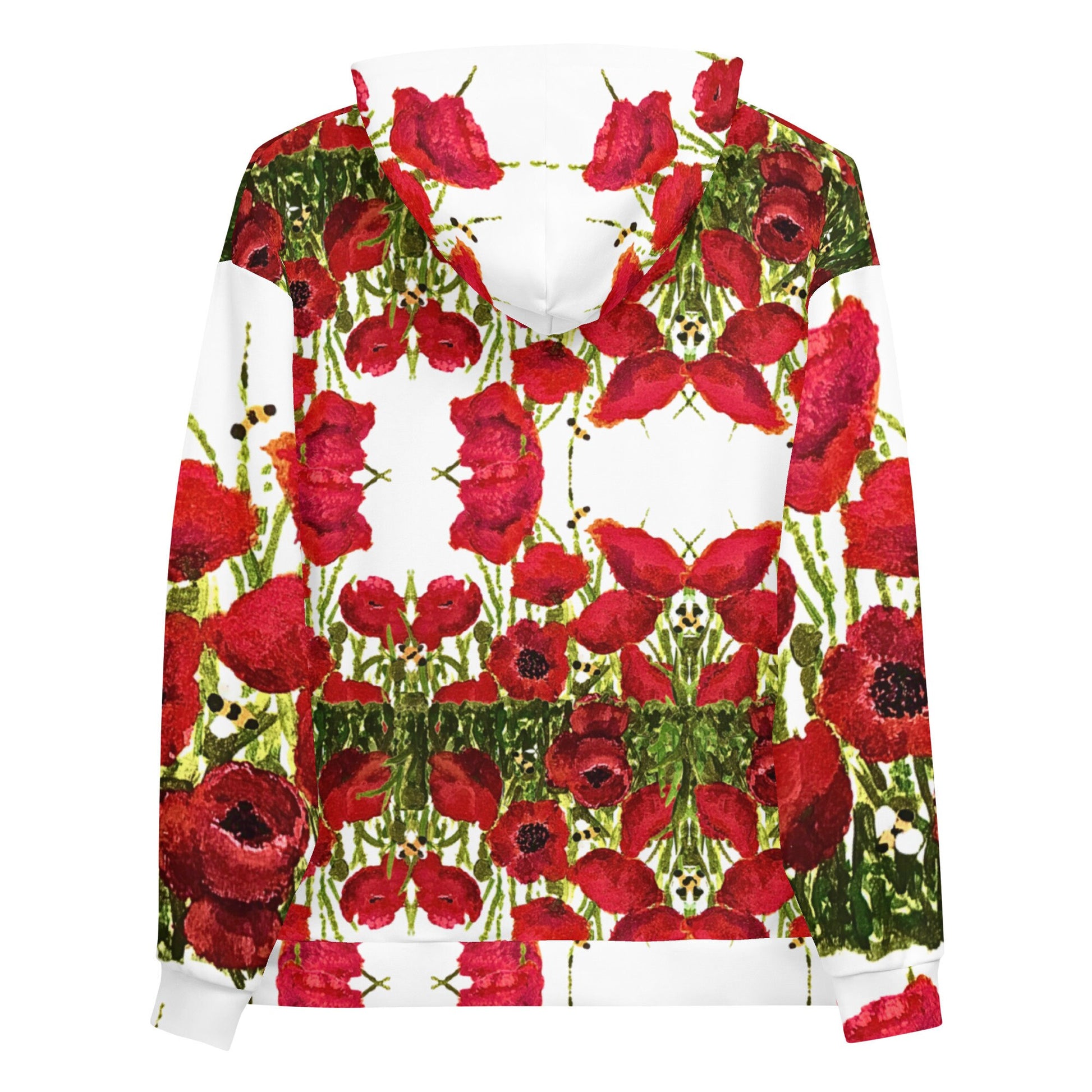 Red Poppies Unisex Hoodie,hoodie with pockets,pullover hoodie,fall hoodie,aunt hoodie,mama hoodie,hippie hoodie,comfy hoodie