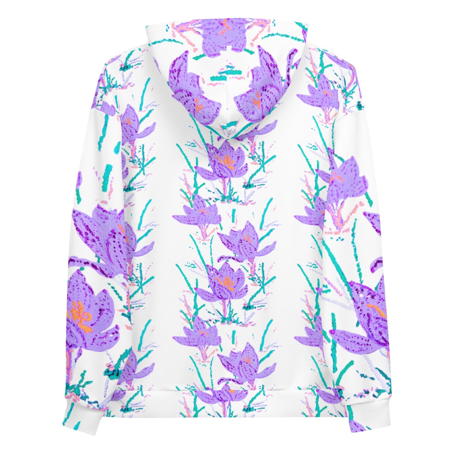 Crocus Flower Unisex Hoodie,floral hoodie,hoodie with pockets,aunt hoodie,mama hoodie,pullover hoodie,beach hoodie,trendy hoodie