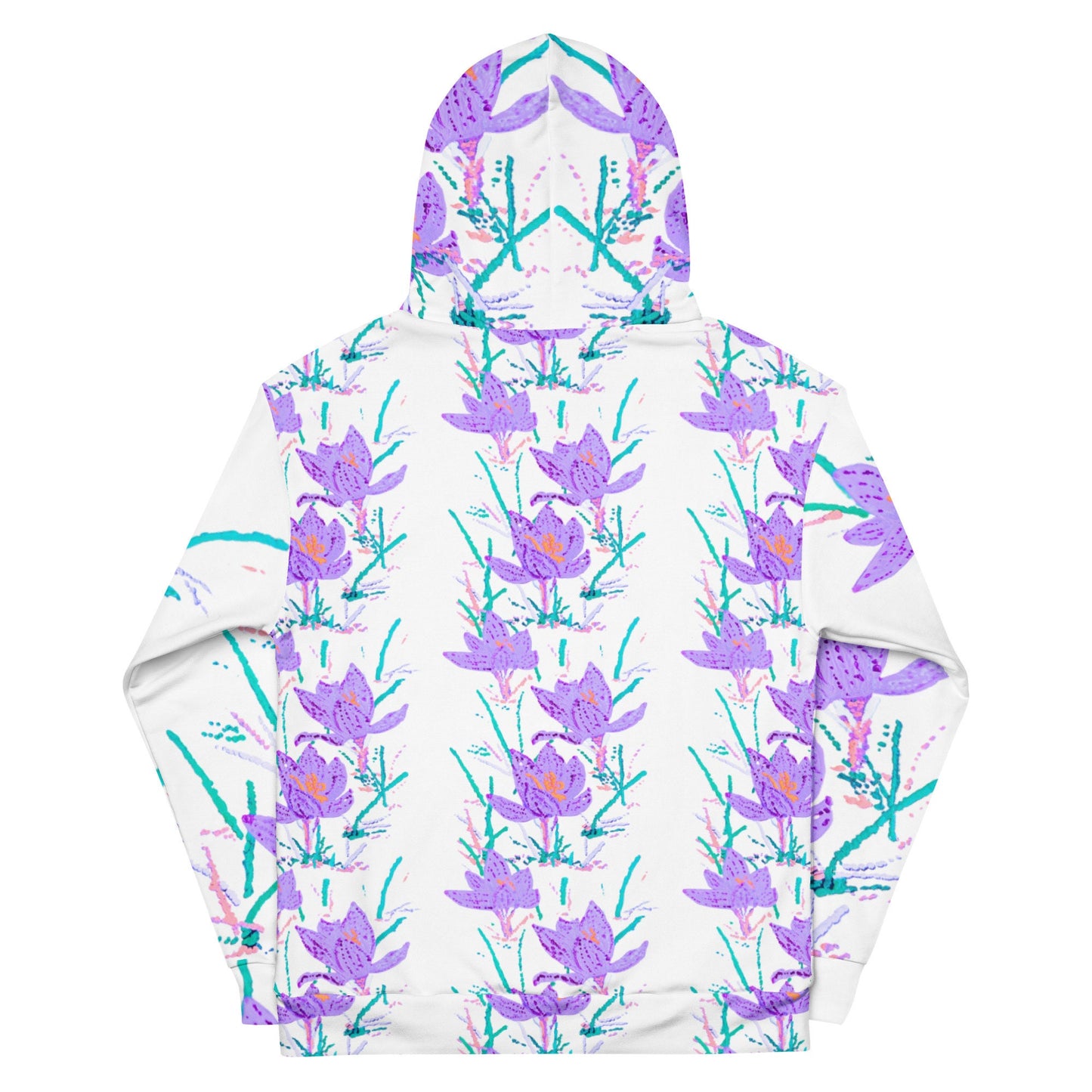 Crocus Flower Unisex Hoodie,floral hoodie,hoodie with pockets,aunt hoodie,mama hoodie,pullover hoodie,beach hoodie,trendy hoodie