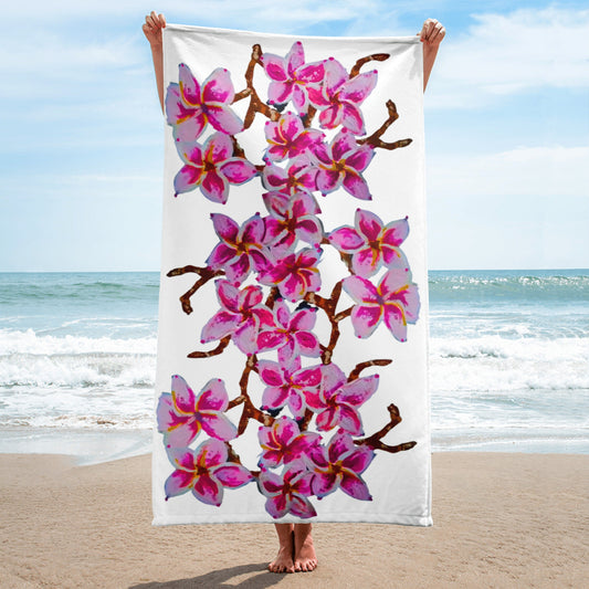 Cherry Blossom floral towel,fall towels,housewares,decor,bath towels,kids bath towels,beach towels,guest towels,botanical towels,gym towels